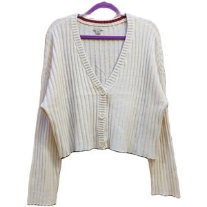 American Eagle Oversized White Cardigan